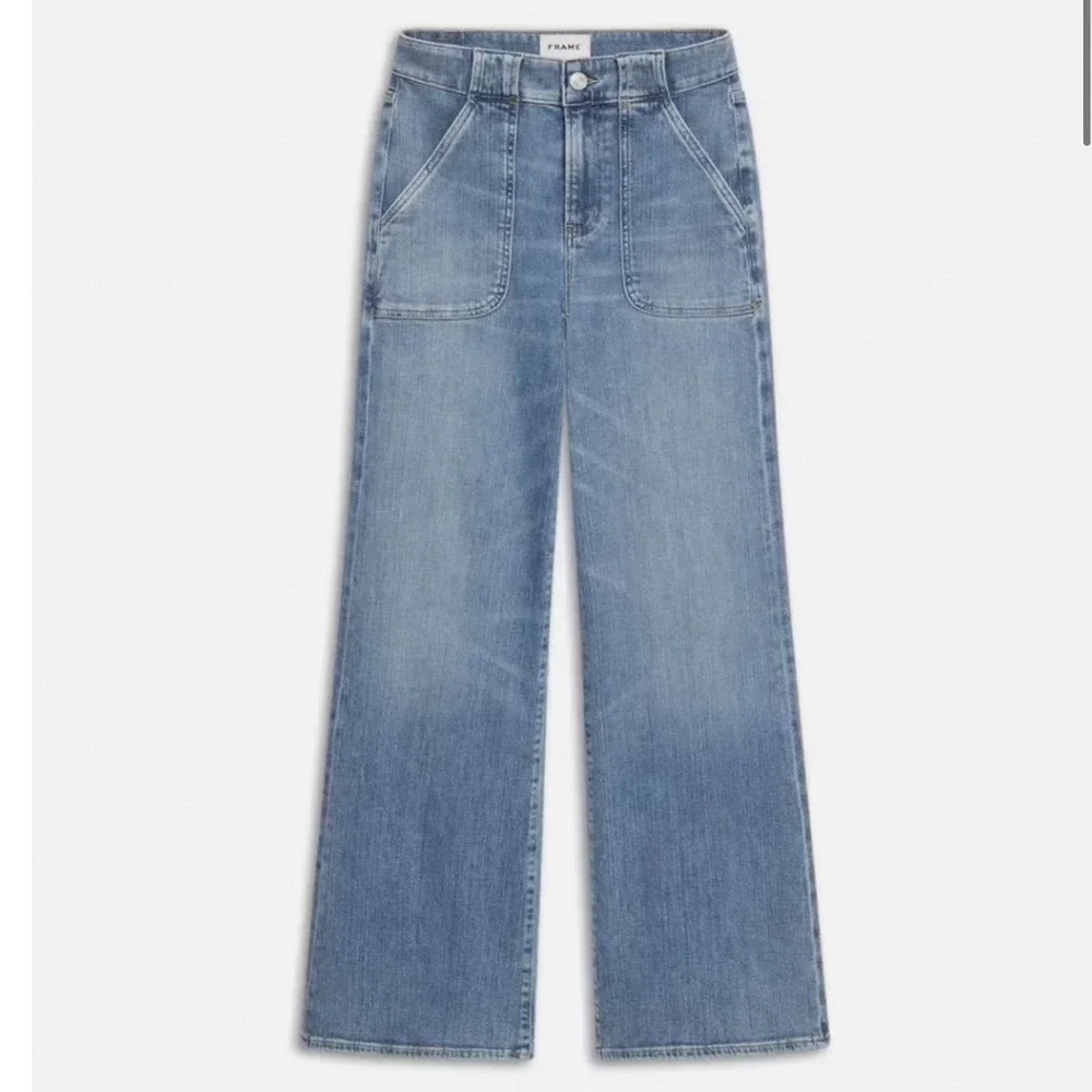 Frame Denim Midwash Wide-Leg Flare Jeans